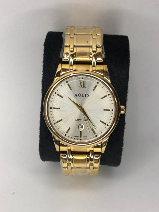 AOLIX - Silver dial, Gold Stainless Steel